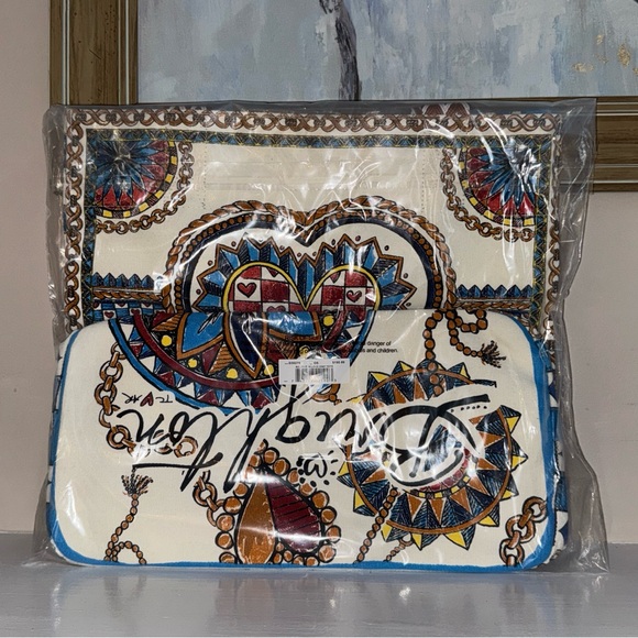 Brighton NWT Limited Edition Believe In Love Heart Canvas Tote Bag Retail $150 - Picture 6 of 11